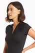 Sea Level Essentials Short Sleeved Boyleg One Piece